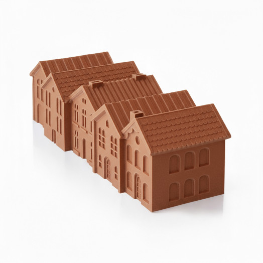 Christmas Street Cake silicone mould handmade