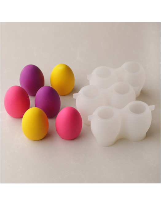 Eggs moule à gâteau en silicone fait à la main 2pcs*75ml