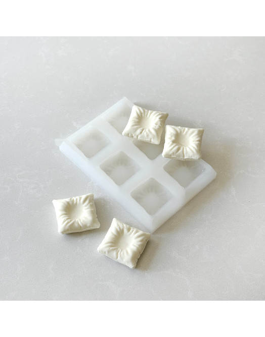 Pillow square mini 6*20ml molde de silicona hecho a mano